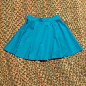 Turquoise Blue Skater Miniskirt